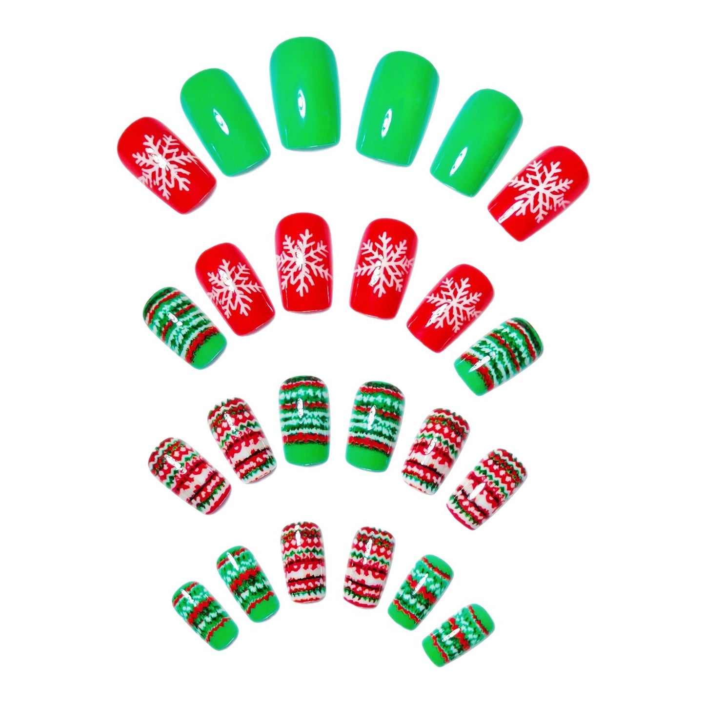 Festive Knit Pattern Nail Art Acalora