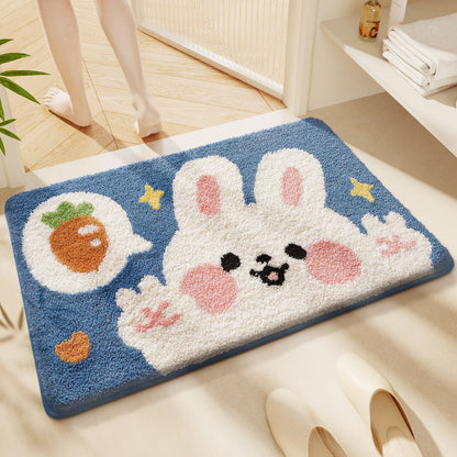 Cute Cartoon Cat Bath Rug