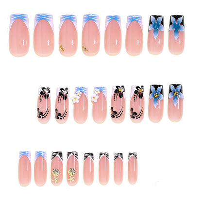 Floral Pattern Nail Art Extensions Acalora