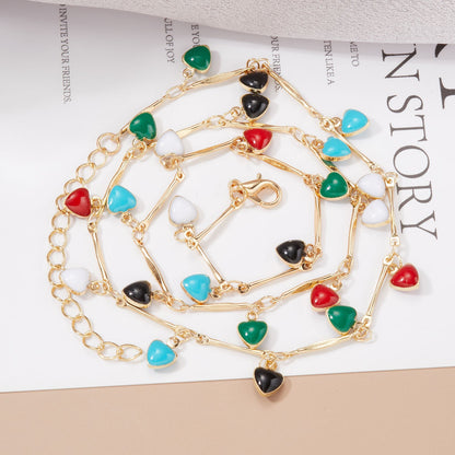 Heart Charm Statement Necklace Acalora