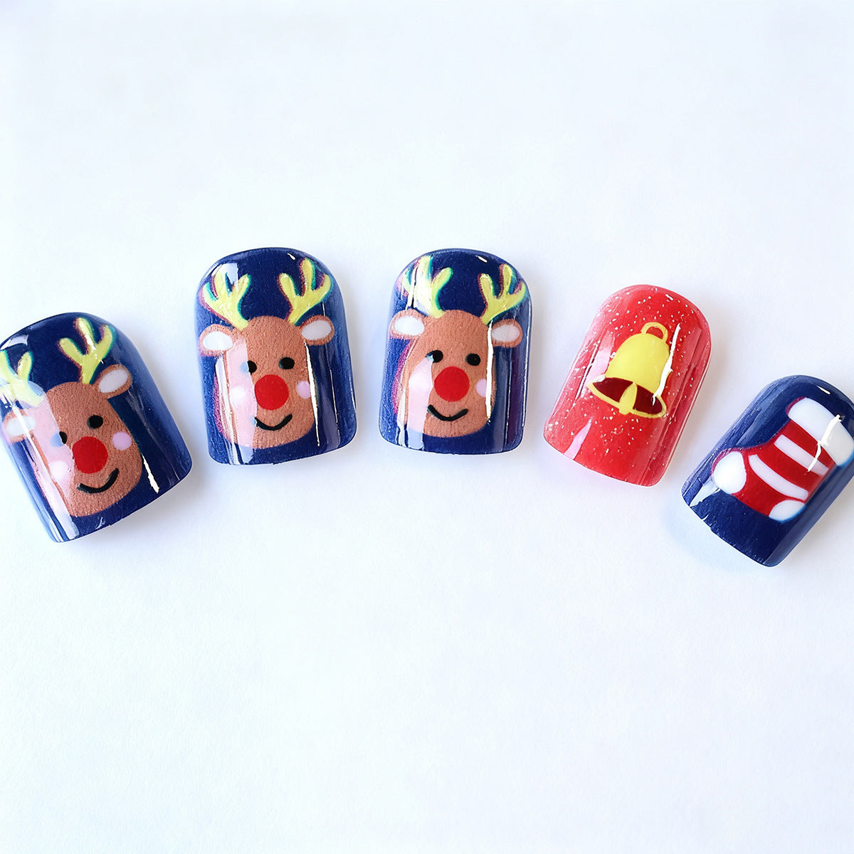 Festive artificial nails with Christmas motifs Acalora