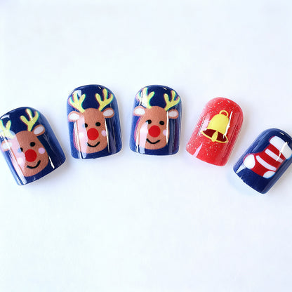 Festive artificial nails with Christmas motifs Acalora