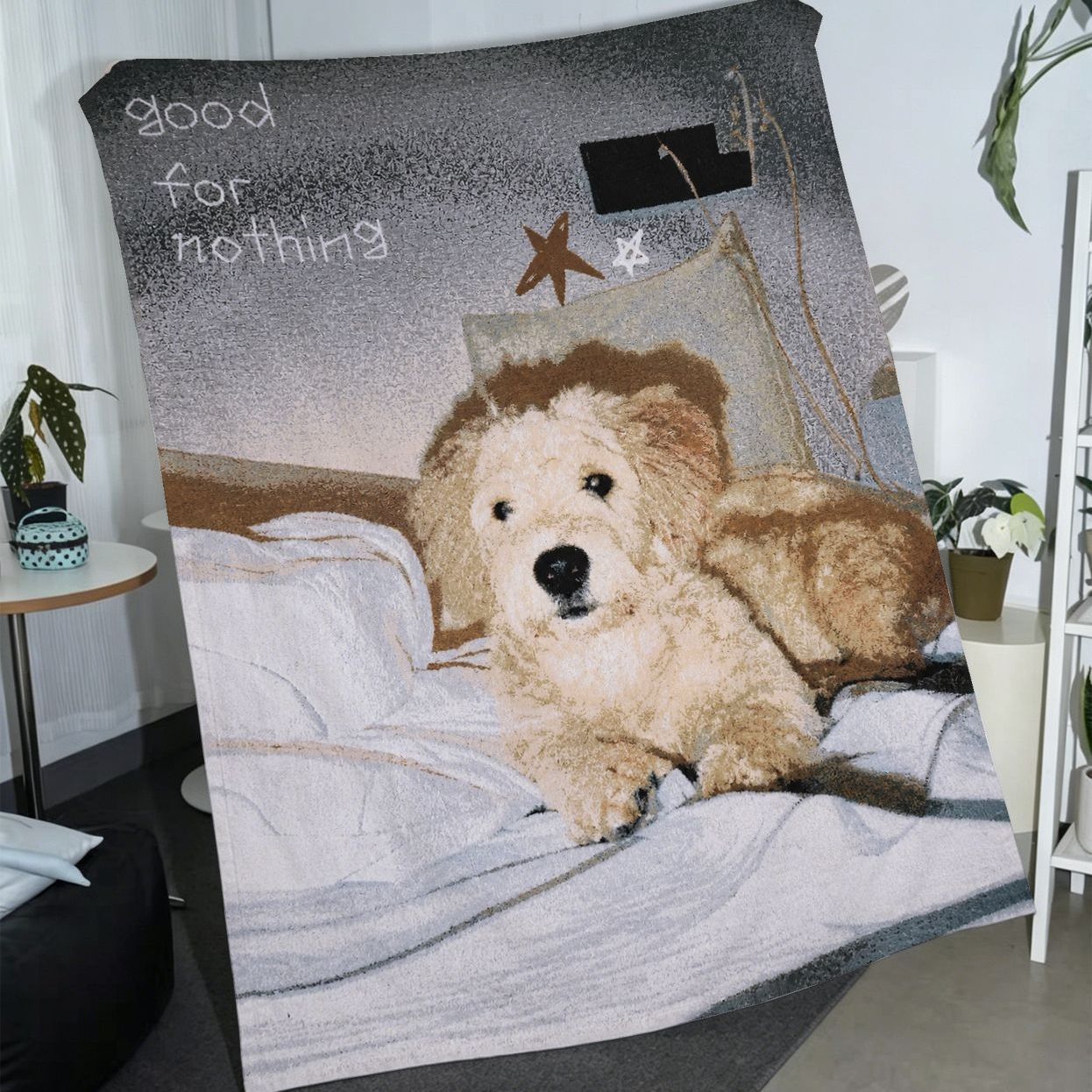 Cozy Pet-Themed Fleece Throw Blanket