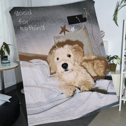 Cozy Pet-Themed Fleece Throw Blanket