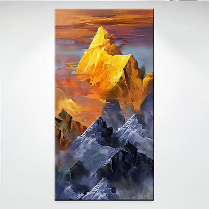 Abstract Mountain Landscape Canvas Wall Art