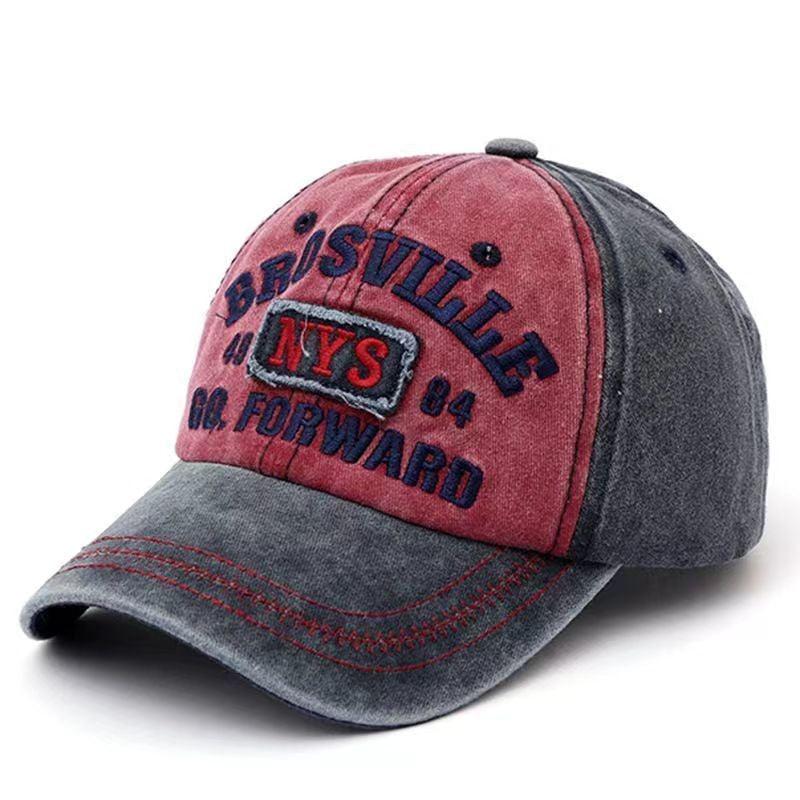 Men's Distressed Vintage-Inspired Baseball Cap Bowlift