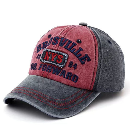 Men's Distressed Vintage-Inspired Baseball Cap Bowlift