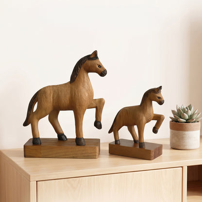 Handmade Horse Figurine Display