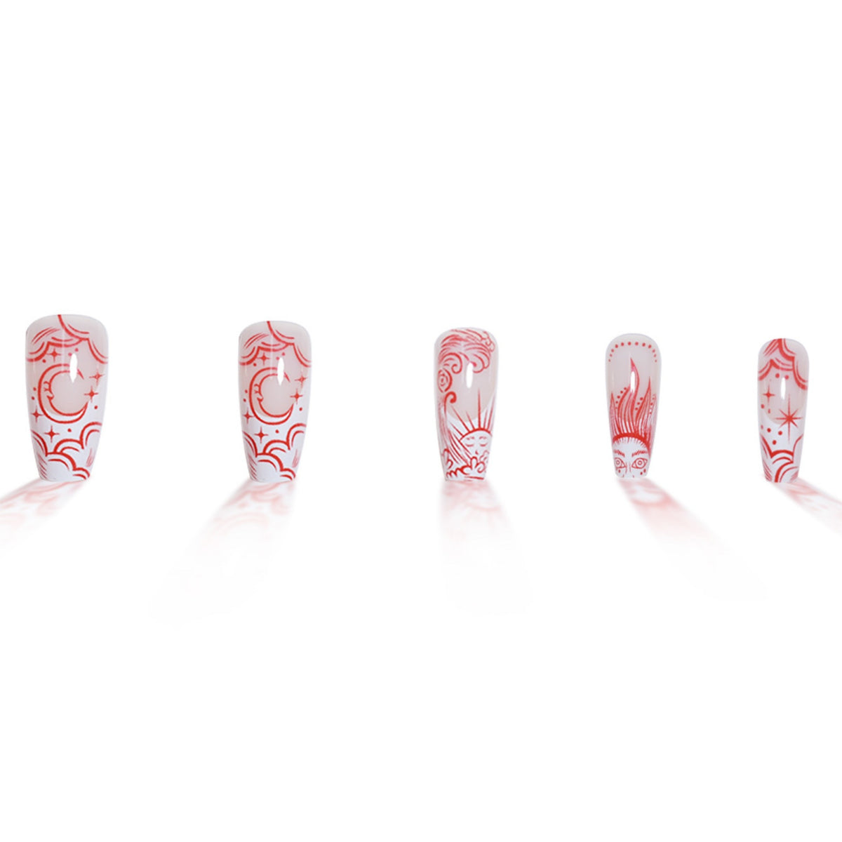 Artistic Patterned Press-On Nails Acalora