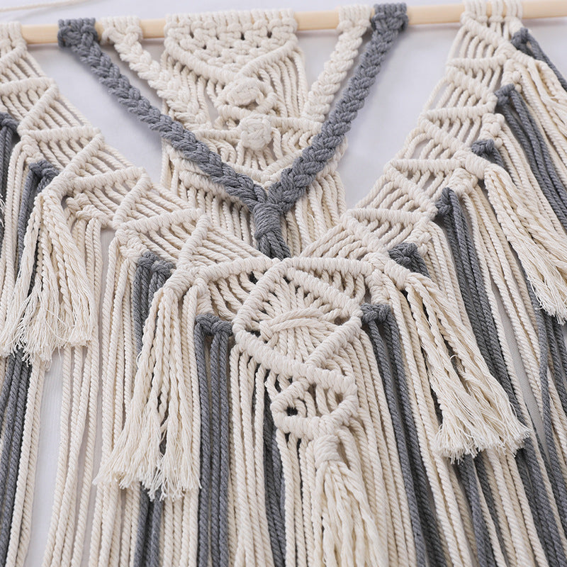 Macrame Wall Hanging with Fringes Acalora