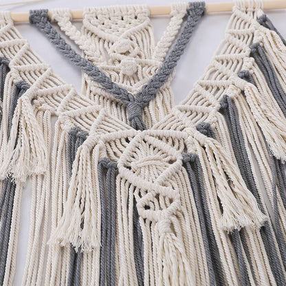 Macrame Wall Hanging with Fringes Acalora