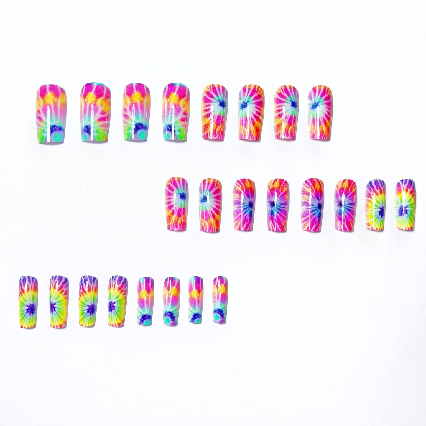 Abstract Tie-Dye Nail Art Design Acalora