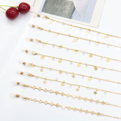 Cross-Embellished Eyewear Chain Acalora