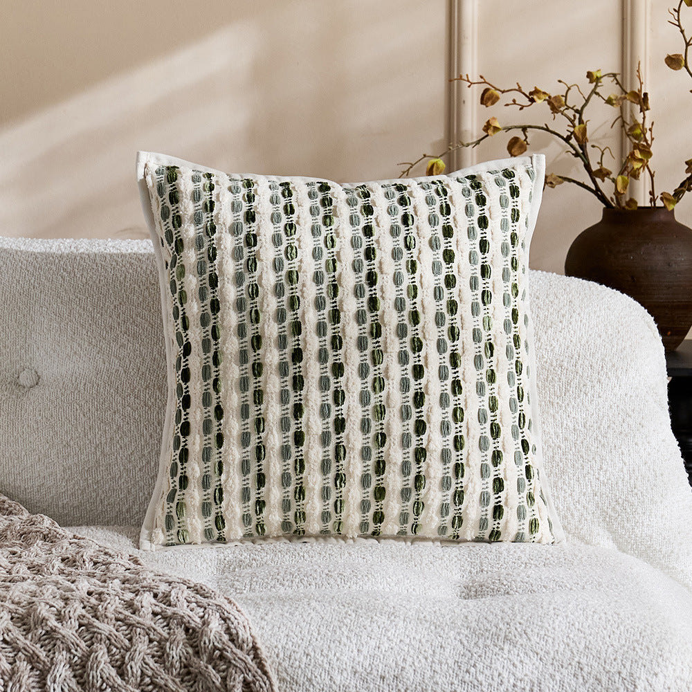 Decorative Handwoven Striped Throw Pillow