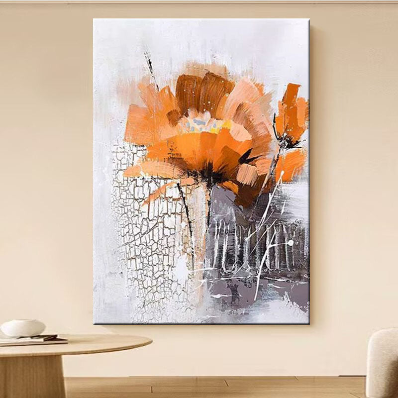 Textured Floral Canvas Artwork
