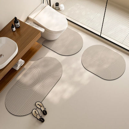 Elegant Floral Design Bath Mat Set