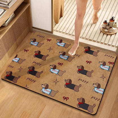 Playful Cat-Themed Bath Mat