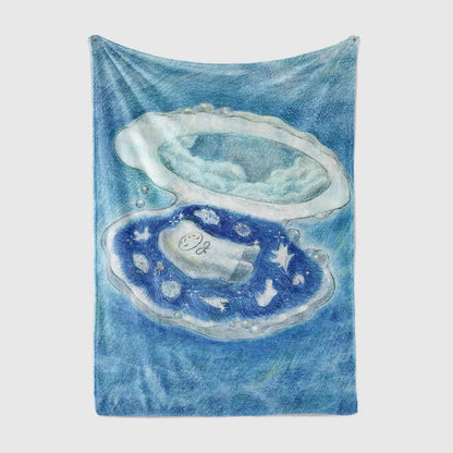 Playful Illustrated Fleece Blanket