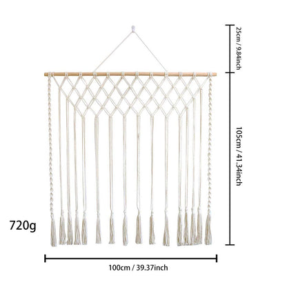 Macrame Wall Hanging with Elegant Fringes and Artistic Design