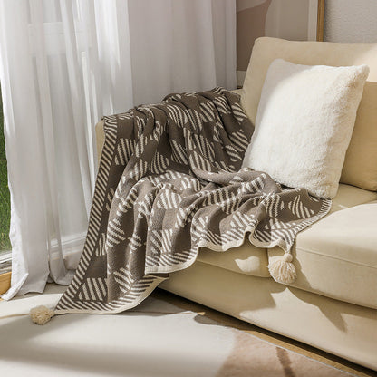 Aztec Patterned Knit Throw Blanket
