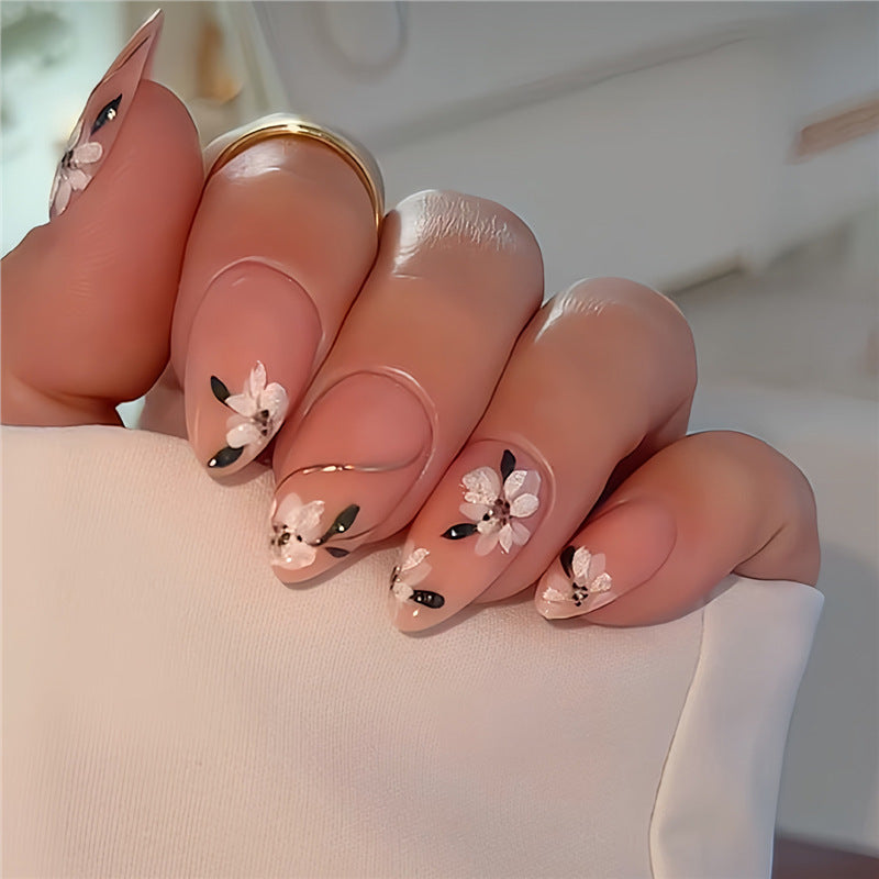 Floral Design Acrylic Nail Wraps Acalora