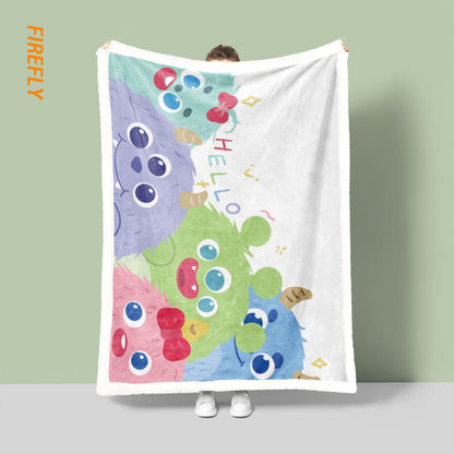 Unisex Fun Monster-Themed Blanket