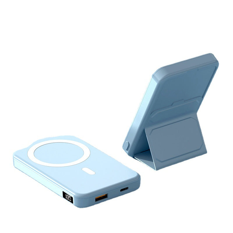 Portable power bank with integrated stand and LCD display Bowlift