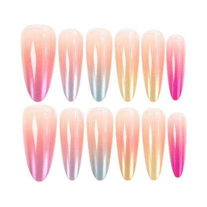 Ombre Gradient Press-On Nail Design Acalora