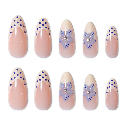 Floral Accent Press-On Nail Set Acalora