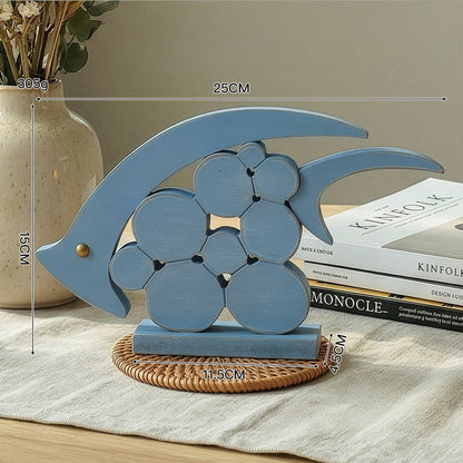 Coast Fishing Sculpture Accent