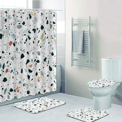 Stylish Terrazzo Print Shower Curtain