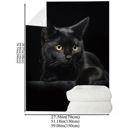 Cat-Themed Plush Blanket