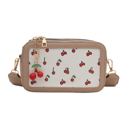 Fun Cherry Print Crossbody Bag Acalora