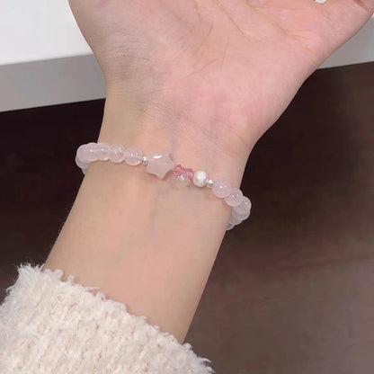 Elegant Rose Quartz Stretch Bracelet Acalora