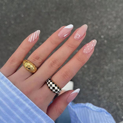 Artificial nail set with unique patterns Acalora