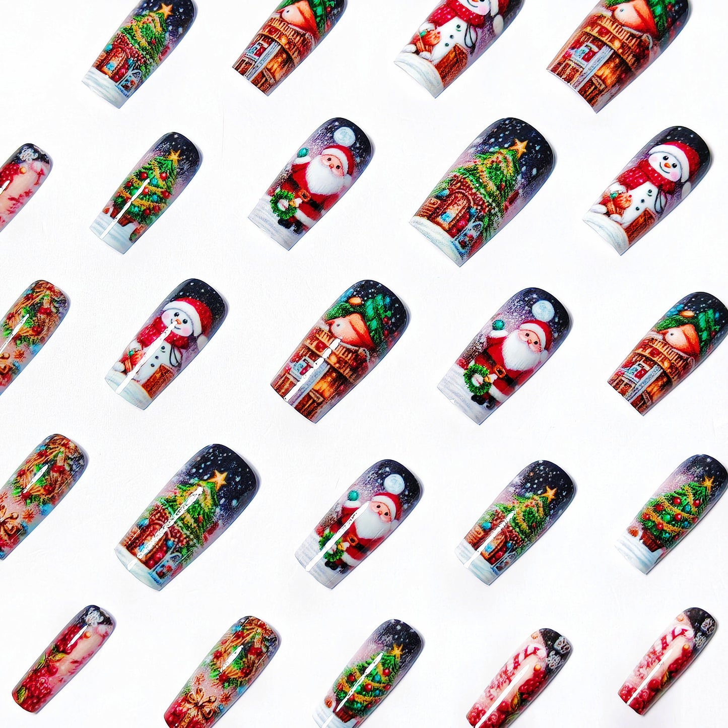 Festive 3D Holiday Nail Art Acalora