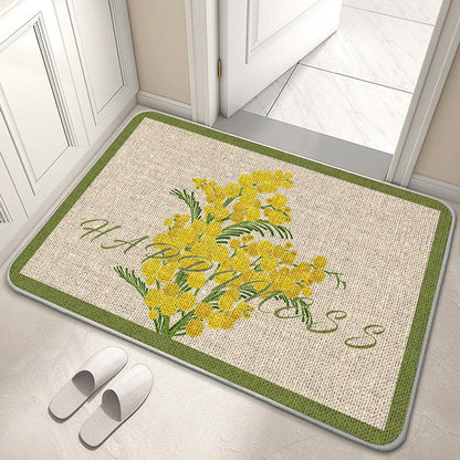 Decorative Floral Welcome Mat