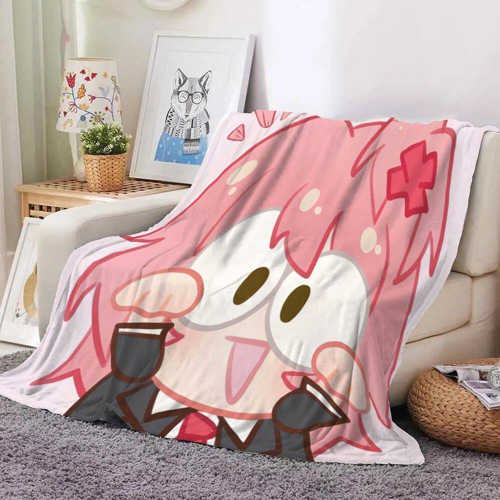 Whimsical Cartoon Character Throw Blanket