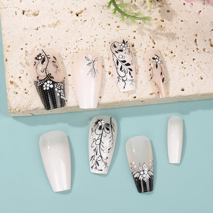 Artificial nails with elegant floral design Acalora