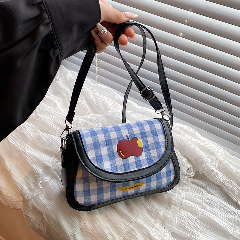 Playful Gingham Pattern Handbag Acalora