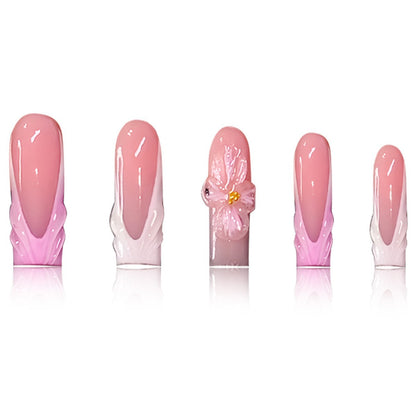 3D Floral Design Press-On Nails Acalora
