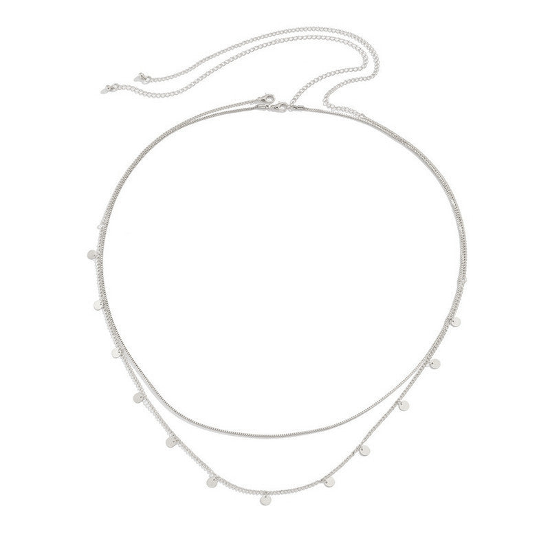 Layered Disc Necklace Acalora