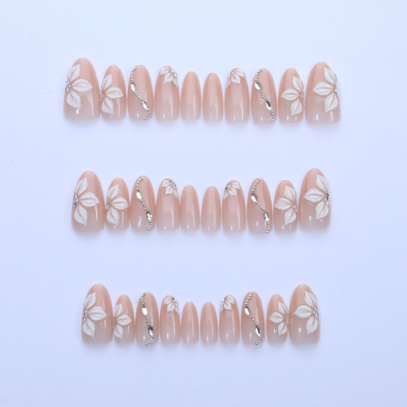 Elegant Floral Design Press-On Nail Set Acalora
