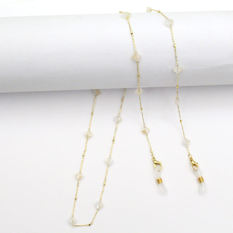 Elegant Crystal-Designed Eyewear Chain Acalora