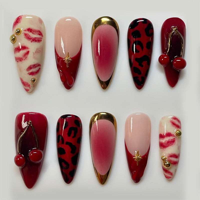 Artistic Mixed Design Press-On Nail Set Acalora