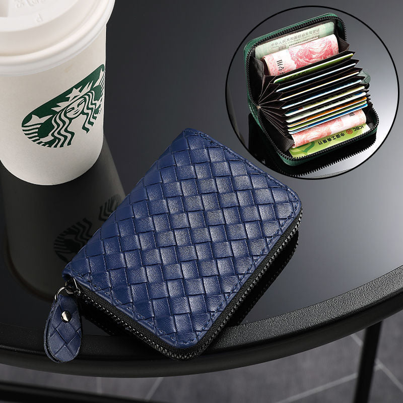 Compact Woven Zippered Card Holder Acalora