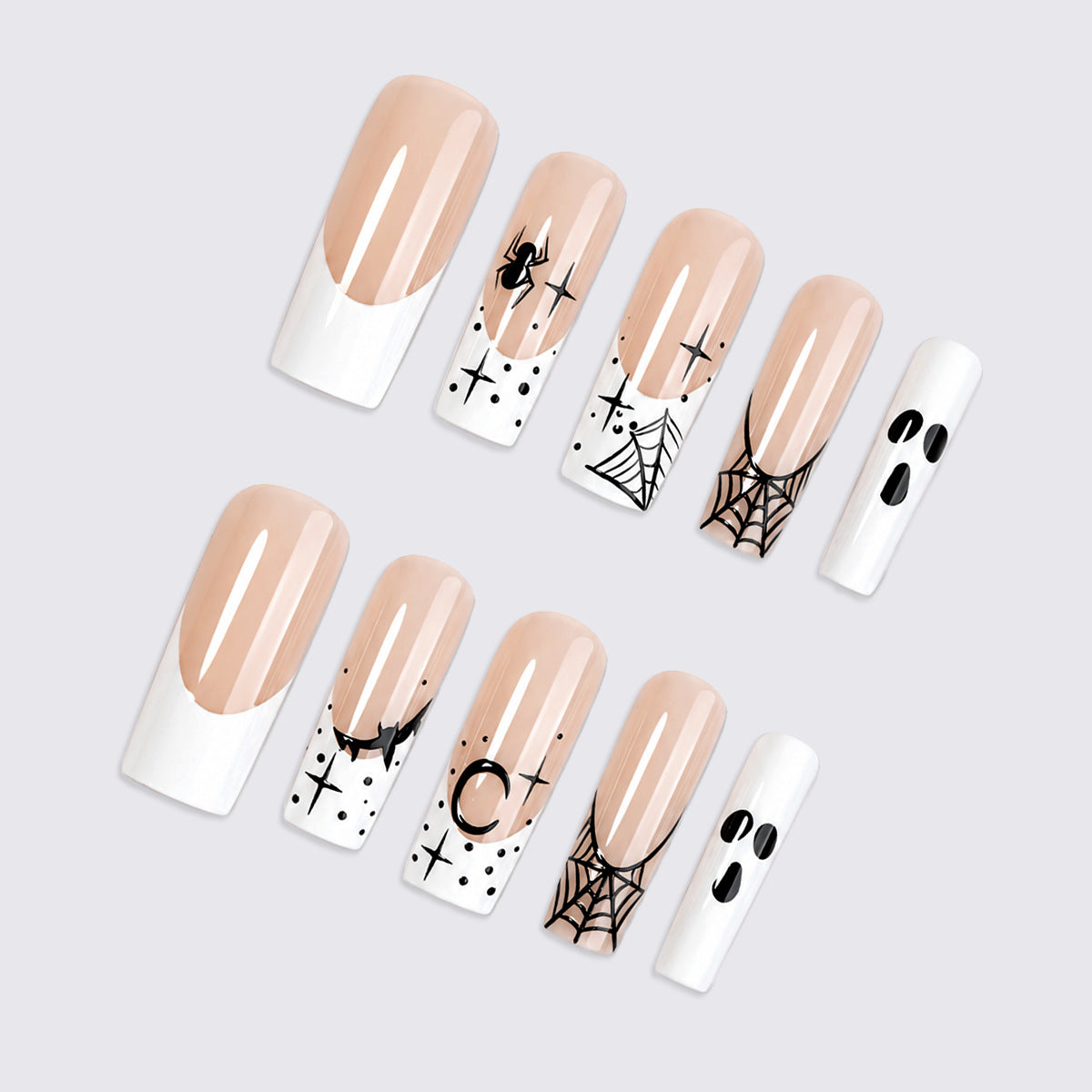 Halloween-Themed Press-On Nail Art Set Acalora