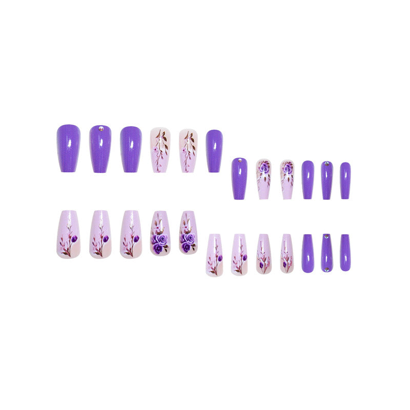 Elegant Floral Design Nail Wraps Acalora