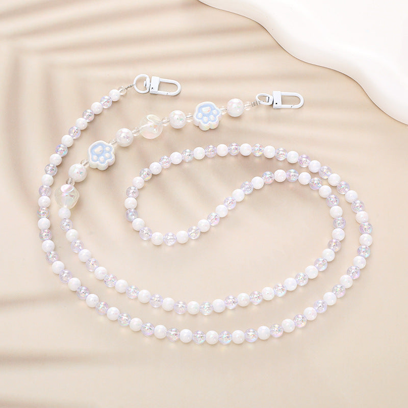 Elegant Pearl and Chain Necklace Acalora