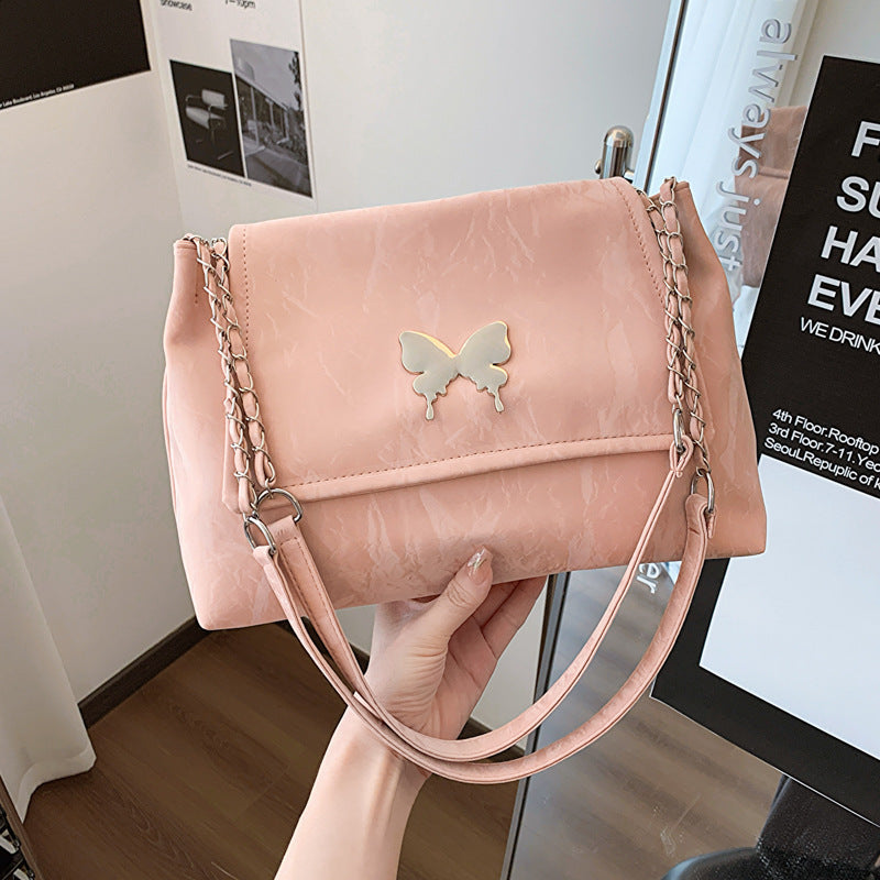 Chic Butterfly Accent Slouchy Handbag Acalora